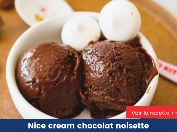 Nice cream banane chocolat noisette